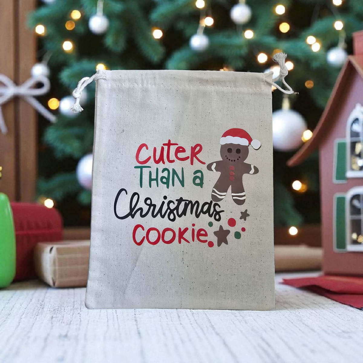 Kerstzakjes met choco chip koekjes