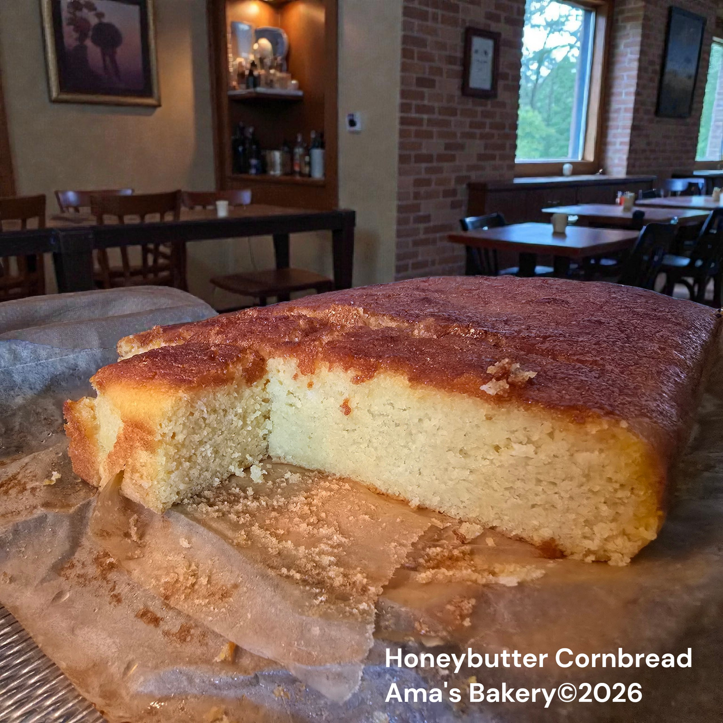 Honeybutter cornbread (honingboter maisbrood) (24 pers)