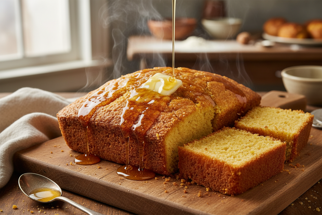 Honeybutter cornbread (honingboter maisbrood)
