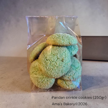Pandan cocos Crinkle cookies (250 gr)