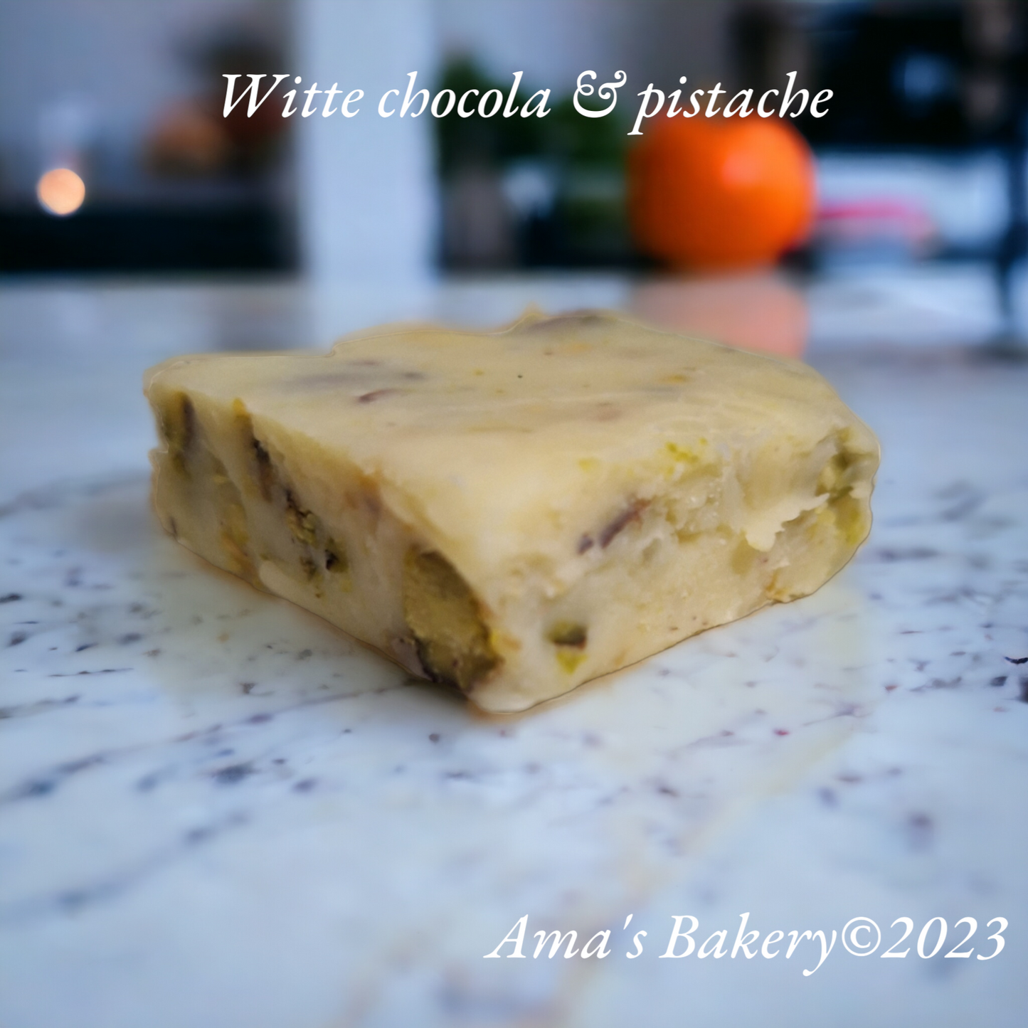 Witte chocola & pistache